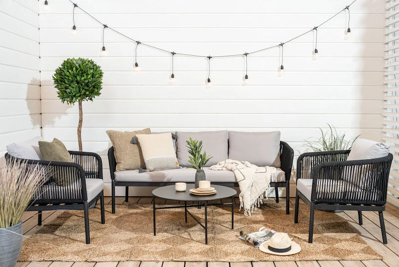 Veke Tuohi 3-istuttava Sohva Musta/harmaa 4 Veke Tuohi 3-istuttava Sohva Musta/harmaa - Image 4