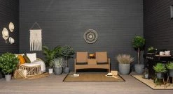 4living Lombok Kukkateline 3kpl Setti Musta/ruskea -Veke kauppa Tupla puutarhapenkki poydalla miljoossa web pete 5