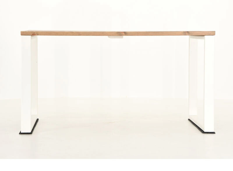 Veke Honka Lankkupöytä Metallijaloilla 140x90 Antiikkipetsattu/valkoinen 2 Veke Honka Lankkupöytä Metallijaloilla 140x90 Antiikkipetsattu/valkoinen - Image 2