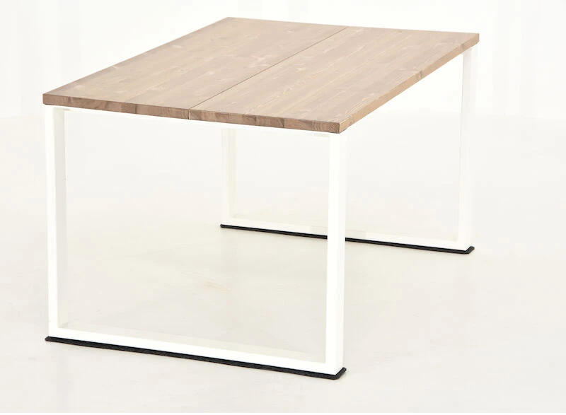 Veke Honka Lankkupöytä Metallijaloilla 140x90 Antiikkipetsattu/valkoinen 6 Veke Honka Lankkupöytä Metallijaloilla 140x90 Antiikkipetsattu/valkoinen - Image 6