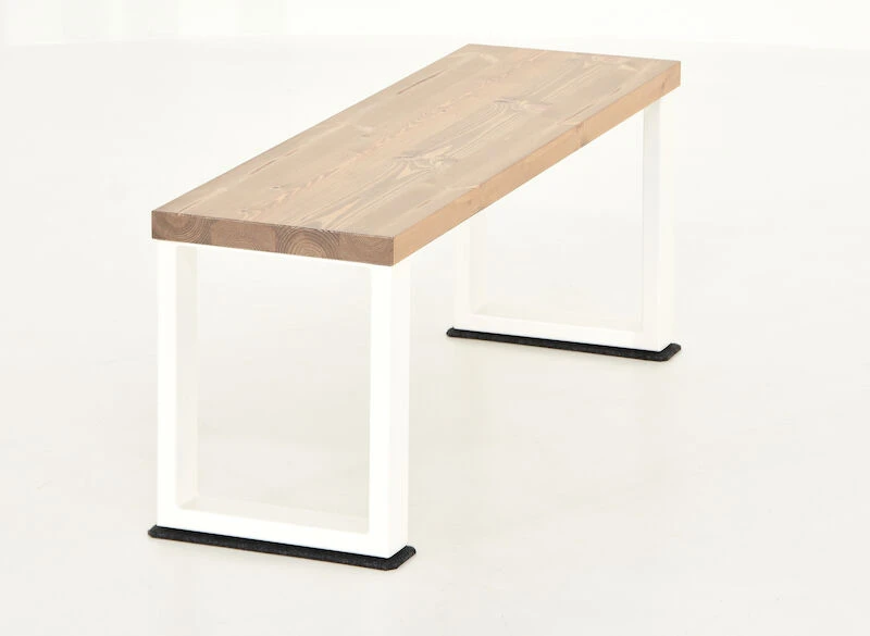 Veke Honka Penkki 115x35 Cm Metallijalalla Antiikkipetsattu/valkoinen 4 Veke Honka Penkki 115x35 Cm Metallijalalla Antiikkipetsattu/valkoinen - Image 4