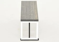 Veke Honka Penkki 115x35 Cm Puujalalla Harmaa/valkoinen