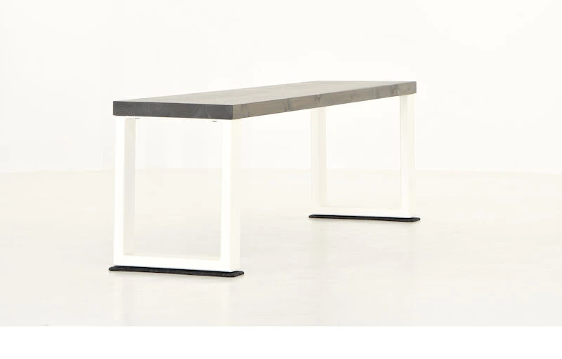 Veke Honka Penkki 155x35 Cm Metallijalalla Harmaa/valkoinen 1 Veke Honka Penkki 155x35 Cm Metallijalalla Harmaa/valkoinen