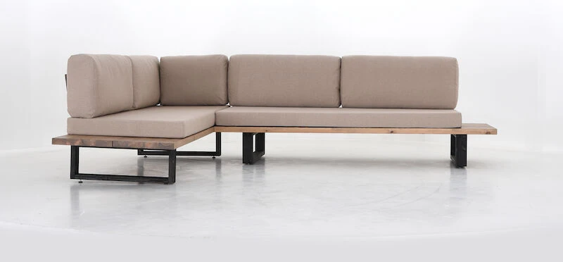 Veke Saima Kulmasohva Antiikkipetsattu/Texsilk Hiekka 4212 3 Veke Saima Kulmasohva Antiikkipetsattu/Texsilk Hiekka 4212 - Image 3