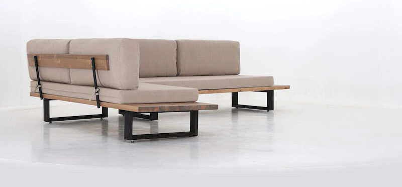 Veke Saima Kulmasohva Antiikkipetsattu/Texsilk Hiekka 4212 6 Veke Saima Kulmasohva Antiikkipetsattu/Texsilk Hiekka 4212 - Image 6