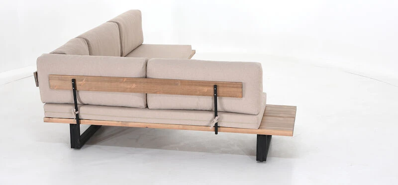 Veke Saima Kulmasohva Antiikkipetsattu/Texsilk Hiekka 4212 5 Veke Saima Kulmasohva Antiikkipetsattu/Texsilk Hiekka 4212 - Image 5