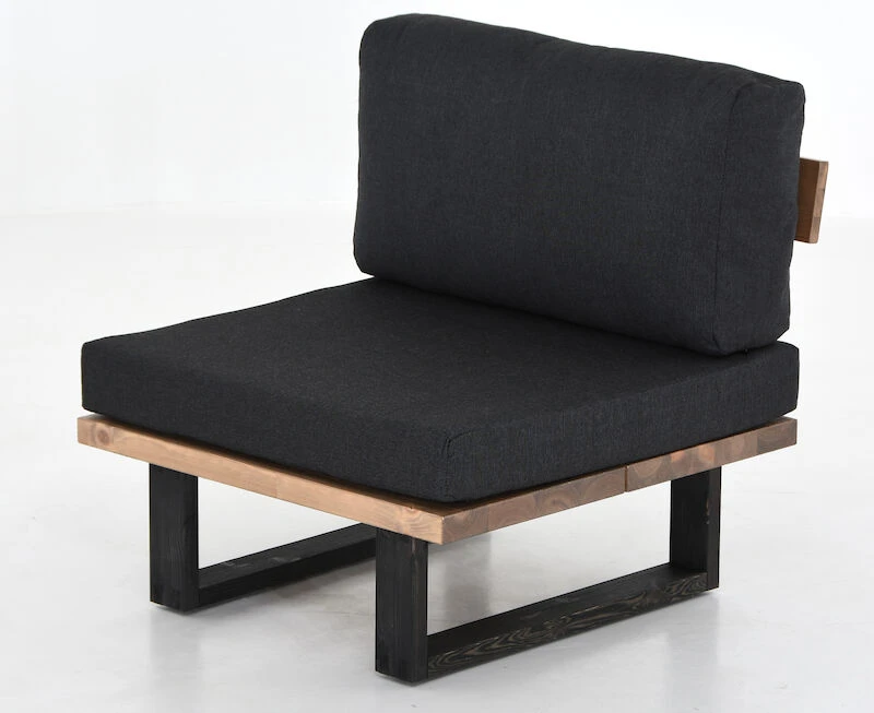 Veke Saima Nojatuoli Ilman Käsinojia Antiikkipetsattu/Texsilk Antrasiitti 4200 - Image 3