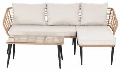 Veke Scandic Divaanisohva Oikea Ja Sohvapöytä Luonnonväri