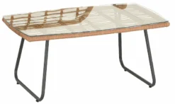 Veke Stockton Sohvapöytä Luonnonväri, Tummanharmaat Jalat