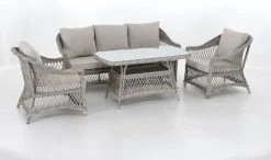 Vila Hven Sohvaryhmä Hiekan Värinen Polyrottinki/alumiini -Veke kauppa Vila Hven sohvaryhma hiekan varinen polyrottinki alumiini 1 1