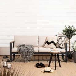 Veke Aava 3-istuttava Sohva Antrasiitti, Hiekka Pehmusteet -Veke kauppa aava sohva 3 istuttava kahdella tyynylla 4