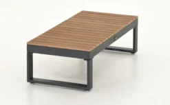 Veke Aava Sohvapöytä 110x50 Cm Antrasiitti/ruskea