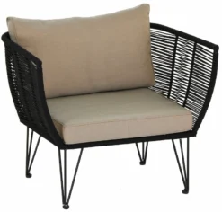 Bloomingville Mundo Nojatuoli Musta/beige