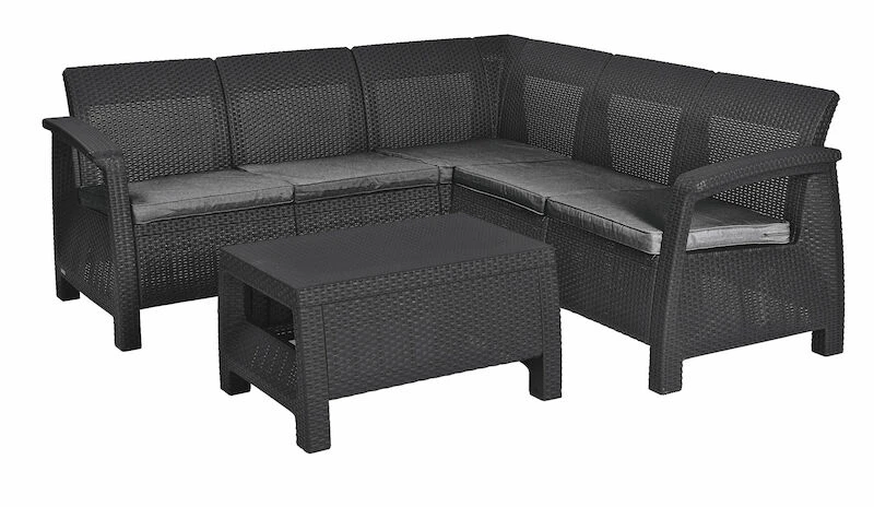 Keter Corfu Kulmasohvaryhmä, Grafiitin Harmaa 1 Keter Corfu Kulmasohvaryhmä, Grafiitin Harmaa