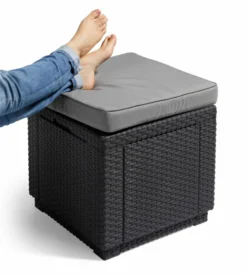 Keter Cube Rahi Grafiitti -Veke kauppa cube graphite feet 1 cool grey