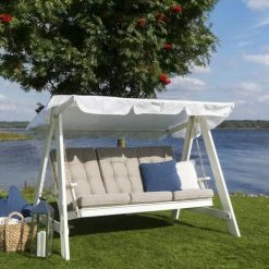 Hillerstorp Dalom Pihakeinu Valkoinen + Valkoinen Katos -Veke kauppa dalom pihakeinu ja katos