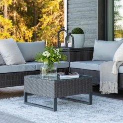 Veke Dublin Polyrottinki Kulmasohva Tummanharmaa, Harmaat Pehmusteet -Veke kauppa dublin polyrottinki sohvaryhma 6 web