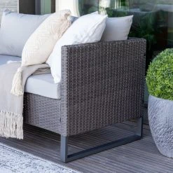 Veke Dublin Polyrottinki Kulmasohva Tummanharmaa, Harmaat Pehmusteet -Veke kauppa dublin polyrottinki sohvaryhma 9 web