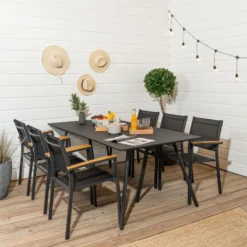 Envy Durafit Ruokapöytä 100x200 Cm Musta/harmaa 9 Envy Durafit Ruokapöytä 100x200 Cm Musta/harmaa -Veke kauppa durafit odense 6 hengen ruokailuryhma musta1