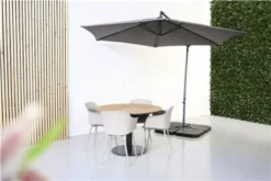 Envy Hector Puutarhapöytä Ø113 Cm Tiikki/musta -Veke kauppa envy hector pyorea poyta O113cm tiikki musta 2