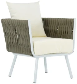 Veke Tunturi Nojatuoli Vihertävän Harmaa/valkoinen