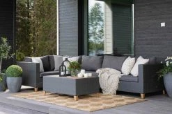 Veke Jersey Kulmasohva Ja Sohvapöytä, Tummanharmaa Polyrottinki -Veke kauppa jersey kulmasohva 3k1 ja sohvapoyta web 3