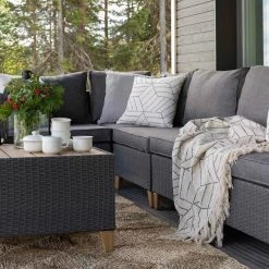 Veke Jersey Kulmasohva Ja Sohvapöytä, Tummanharmaa Polyrottinki -Veke kauppa jersey kulmasohva 3k1 ja sohvapoyta web 6