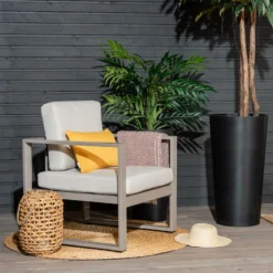 Veke Kallas Nojatuoli Greige, Hiekka Pehmusteet