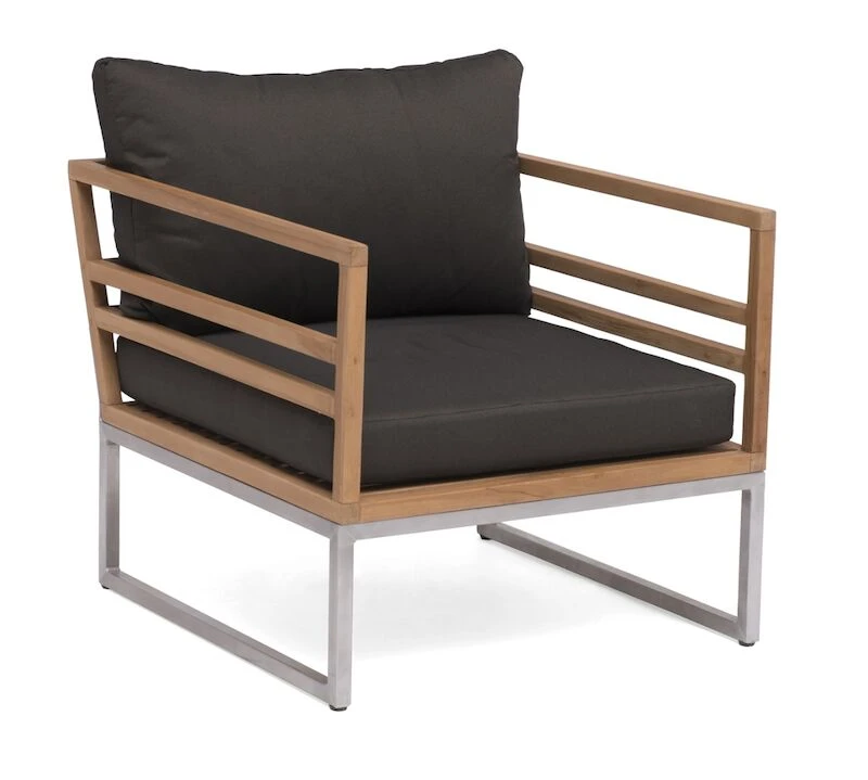 Hillerstorp Kaxheden Nojatuoli Alumiini/tiikki 2 Hillerstorp Kaxheden Nojatuoli Alumiini/tiikki - Image 2