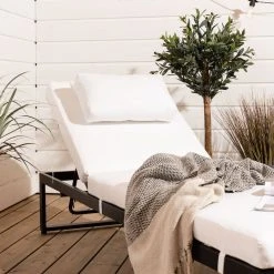 Veke Laituri Aurinkosänky Musta/valkoinen -Veke kauppa laituri aurinkosanky web 5