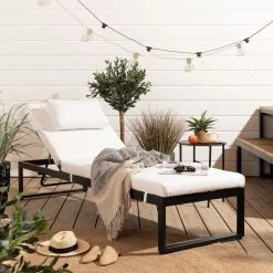 Veke Laituri Aurinkosänky Musta/valkoinen -Veke kauppa laituri aurinkosanky web 7