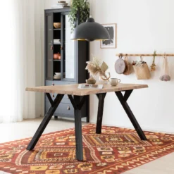 Veke Lana Lankkupöytä 150x88 Cm Antiikkipetsattu/musta