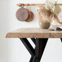 Veke Lana Lankkupöytä 150x88 Cm Antiikkipetsattu/musta -Veke kauppa lana lankkupoyta 150x88 cm musta antiikkipetsattu web 5