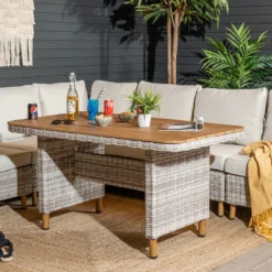 Veke Lehdokki Ruokapöytä 140x80 Cm Greige/luonnonväri -Veke kauppa lehdokki ruokapoyta miljoossa 10