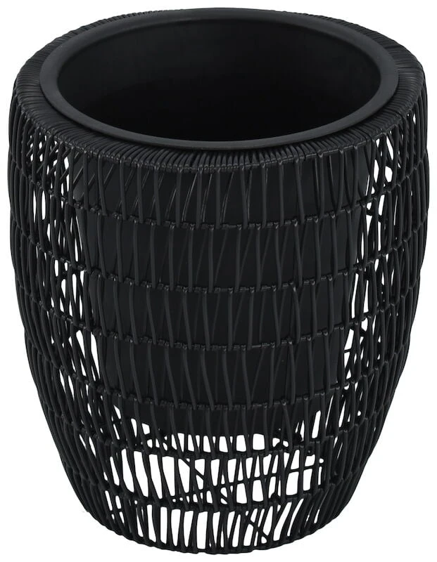 Veke Niitty Kukkaruukku Musta Polyrottinki 3 Veke Niitty Kukkaruukku Musta Polyrottinki - Image 3