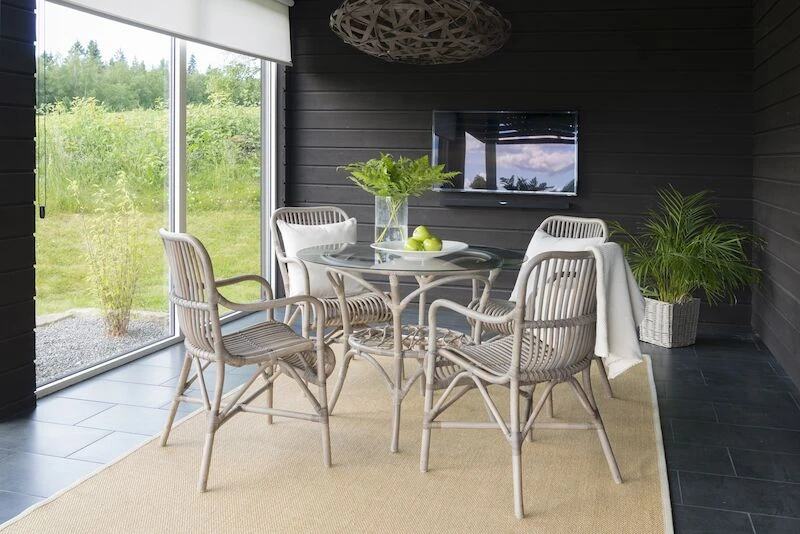 Hillerstorp Råå Rottinkituoli Harmaa 5 Hillerstorp Råå Rottinkituoli Harmaa - Image 5