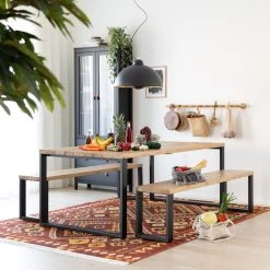 Veke Ruska Penkki 35x176 Cm Antiikkipetsattu Harjattu Ja Lakattu Mänty/musta Met -Veke kauppa ruska lankkupenkki 35x176 cm antiikkipetsattu musta web 4