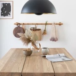 Veke Ruska Ruokapöytä 150x100 Cm Antiikkipetsattu Harjattu Ja Lakattu Mänty/musta Met -Veke kauppa ruska lankkupoyta 150x100 cm antiikkipetsattu musta web 3