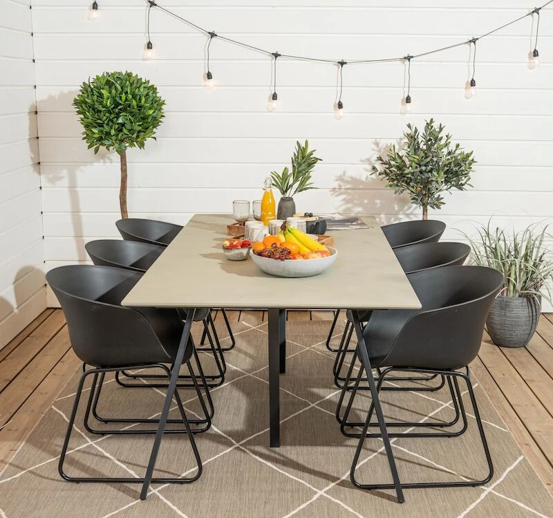 Envy Durafit Ruokapöytä 100x200 Cm Musta/harmaa 3 Envy Durafit Ruokapöytä 100x200 Cm Musta/harmaa - Image 3