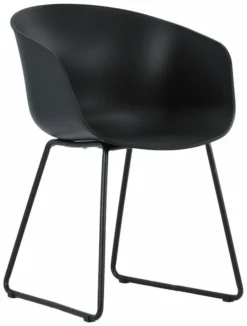 Veke Seattle Tuoli Käsinojilla Musta, Mustat Jalat -Veke kauppa seattle tuoli musta 1