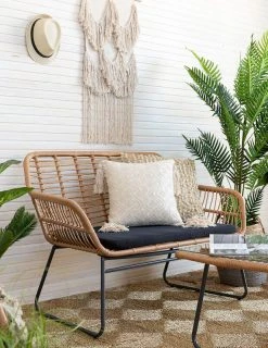 Veke Stockton Sohvaryhmä Luonnonväri, Mustat Jalat