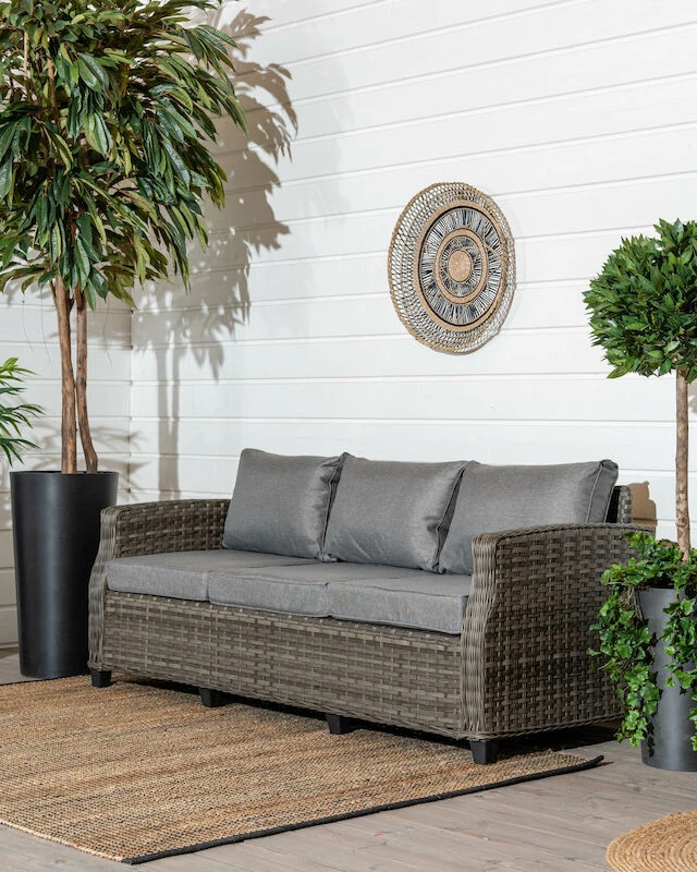 Vila Orust 3-istuttava Sohva Harmaa Polyrottinki/alumiini Runko 2 Vila Orust 3-istuttava Sohva Harmaa Polyrottinki/alumiini Runko - Image 2