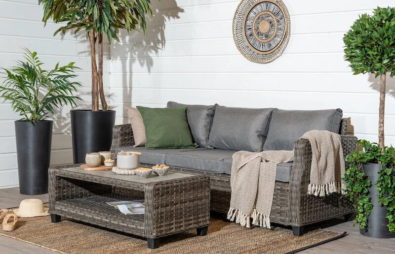 Vila Orust Sohvapöytä 109x55 Cm Harmaa Polyrottinki/alumiini 6 Vila Orust Sohvapöytä 109x55 Cm Harmaa Polyrottinki/alumiini - Image 6