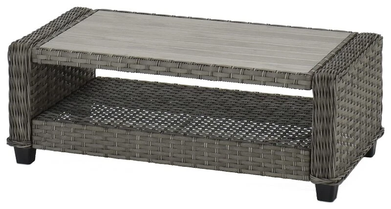 Vila Orust Sohvapöytä 109x55 Cm Harmaa Polyrottinki/alumiini 5 Vila Orust Sohvapöytä 109x55 Cm Harmaa Polyrottinki/alumiini - Image 5